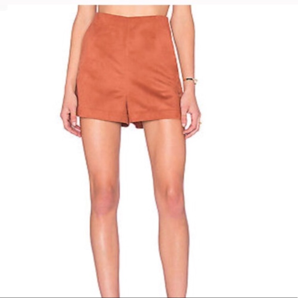 Sanctuary Copper Marni Faux Suede Shorts